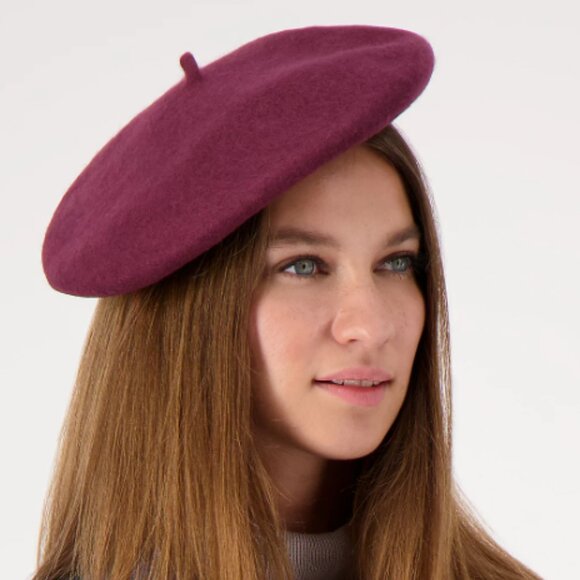 Isaac Mizrahi Live! Classic Wool Beret  Size Large/X-Large    16049 - Picture 1 of 2
